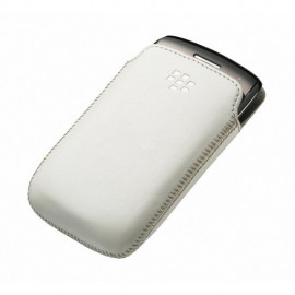 Leather Pocket Blackberry 9380 White