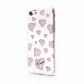 Etui Guess Hearts Soft Case iPhone 7 White