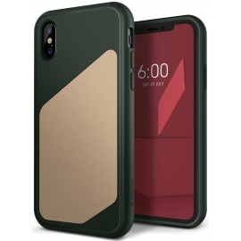 Etui Caseology do iPhone X / XS Spectra Leather Pine Green / Beige
