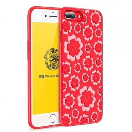 Etui MSVII iPhone 7 Plus / iPhone 8 Plus Flower Red