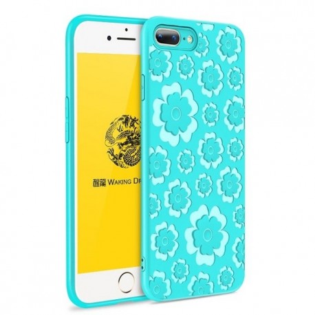 Etui MSVII iPhone 7 Plus / iPhone 8 Plus Flower Turquoise