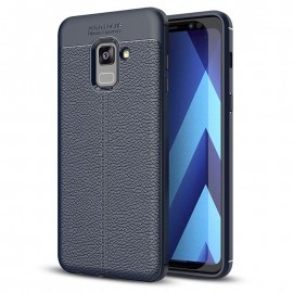 Etui Litchi Pattern Samsung Galaxy A8 2018 Blue