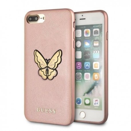 Guess Iphone 7 Plus / 8 Plus Butterfly Saffiano Rose