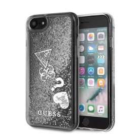 Etui Guess do iPhone 7 Plus / 8 Plus Glitter Hearts Silver