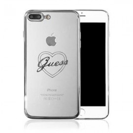 Etui Guess do iPhone 7 Plus / 8 Plus Signature Heart Silver