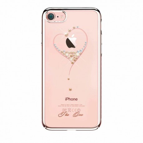 Etui Kingxbar iPhone 7 / 8 Swarovski Heart Rose Gold