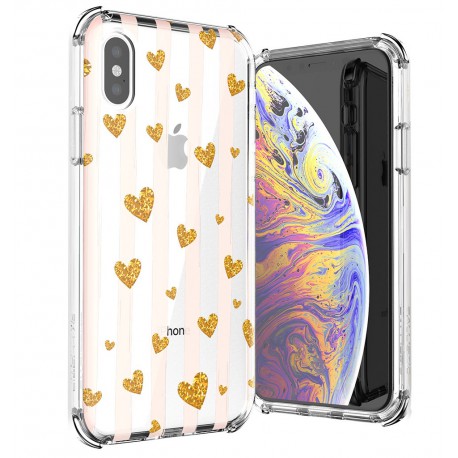 Etui Ballistic iPhone X / XS Jewel Mirage Gold Hearts