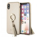 Etui Guess do iPhone XR Saffiano Ring Beige