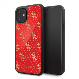 Etui Guess do iPhone 11 4G Double Layer Glitter Red