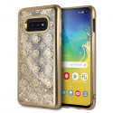 Etui Guess Samsung Galaxy S10E G970 4G Peony Liquid Glitter Gold