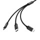 Kabel Remax Agile 3in1 USB - micro USB / Lightning / USB Type C 2.8A BLACK 1m