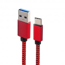 Kabel USB Typ C Nylon Red