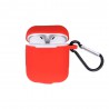 Silikonowe Etui do Słuchawek Airpods z Haczykiem Red
