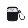 Silikonowe Etui do Słuchawek Airpods z Haczykiem Black
