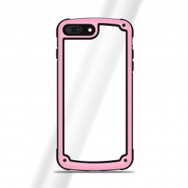 Etui Solid Frame do iPhone 7 Plus / 8 Plus Clear/Pink
