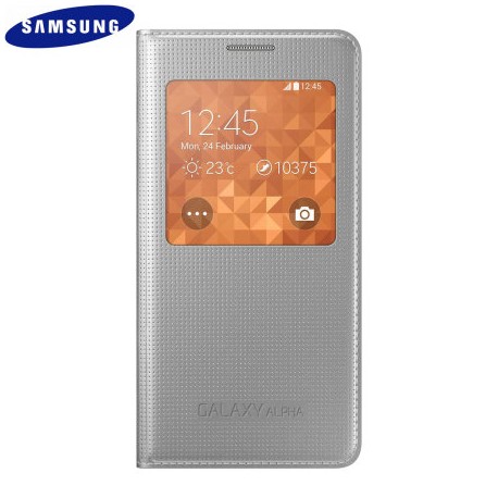 S-View Cover Samsung Galaxy Alpha Silver