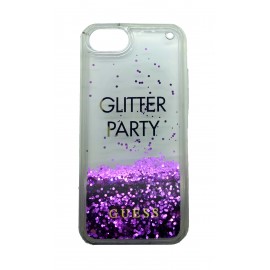 Etui Guess do iPhone 7/8/SE 2020 Liquid Glitter Party Violet