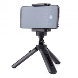 Tripod mini statyw uchwyt na telefon aparat kamerę GoPro 16 - 21 cm czarny