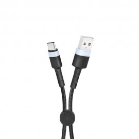 Kabel USB Typ C XO-NB117 Nylon Black 25cm