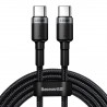 Kabel USB Typ C - USB Typ C 5A 2m Baseus Cafule PD 2.0 100W Black Grey