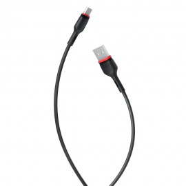 Kabel Micro USB XO NB-P171 1m 2,4A Black/Red