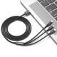 Kabel USB 3w1 USB - micro USB / Lightning / USB Type C 2.4A XO NB173 Black 1,2m