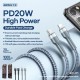 Kabel USB Typ C - Lightning 20W Remax RC-171 Silver