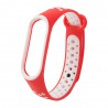 Silikonowy pasek do Xiaomi Mi Band 4 / Mi Band 3 Dots Red/White