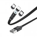 Magnetyczny Kabel USB 3w1 Lightning / USB Typ C / micro USB Remax RC-169th