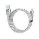 Kabel USB Typ C samoorganizujący Dudao L1xsT 5A 1m Light Gray