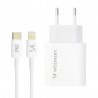 Ładowarka sieciowa USB Typ C Wozinsky 20W + kabel przewód USB Typ C / Lightning 1m White