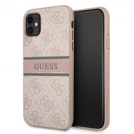 Etui Guess do iPhone 11 Hardcase 4G Stripe Pink