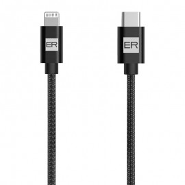 Kabel USB Typ C - Lightning ER 18W 1,2m Black