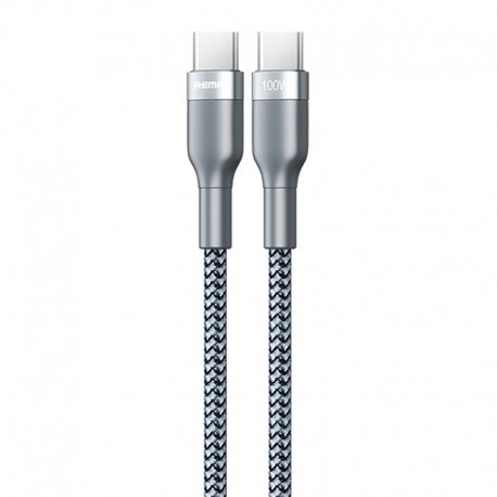 Kabel USB Typ C - USB Typ C REMAX Sury 2 PD 100W 20V 5A 1 metr Silver