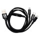 Kabel USB 3w1 Lightning / USB Typ C / micro USB Wozinsky 1,25m Black