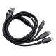 Kabel USB 3w1 Lightning / USB Typ C / micro USB Wozinsky 1,25m Black