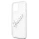 Etui Guess do iPhone 12/12 Pro Hardcase Vintage Script Silver Clear