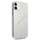 Etui Guess do iPhone 11 Hardcase Vintage Script Gold Clear