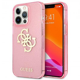 Etui Guess do iPhone 13 Pro Glitter 4G Big Logo Pink