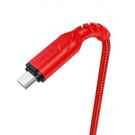 Kabel Micro USB Hoco Nylon VICTORY X59 Red 1m 2,4A