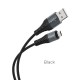 Kabel Micro USB Hoco Nylon COOL X38 Black 1m 2,4A