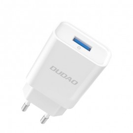 Ładowarka sieciowa Dudao EU USB 5V/2.4A QC3.0 A3EU White