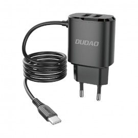 Ładowarka sieciowa Dudao 2xUSB + kabel USB Typ C 12W A2ProT Black
