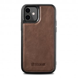 Etui iCarer do iPhone 12 Mini Leather Oil Wax Brown