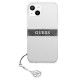 Etui Guess do iPhone 13 Hardcase Grey Strap Charm Clear