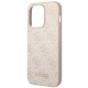 Etui Guess do iPhone 14 Pro Hardcase 4G Metal Gold Logo Pink