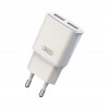 Ładowarka sieciowa XO L92C 2xUSB 2,4A White