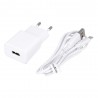 Ładowarka sieciowa Maxlife + kabel USB Typ C 1A MXTC-01 White
