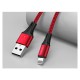 Kabel USB Lightning Joyroom Nylon Red 3A 1,5m