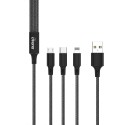Kabel USB 3w1 Lightning / USB Typ C / micro USB Dudao 1,2m TGL2 Black